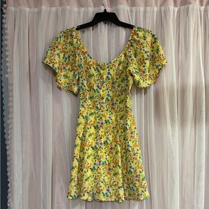 Sienna Sky Yellow Floral Mini Dress